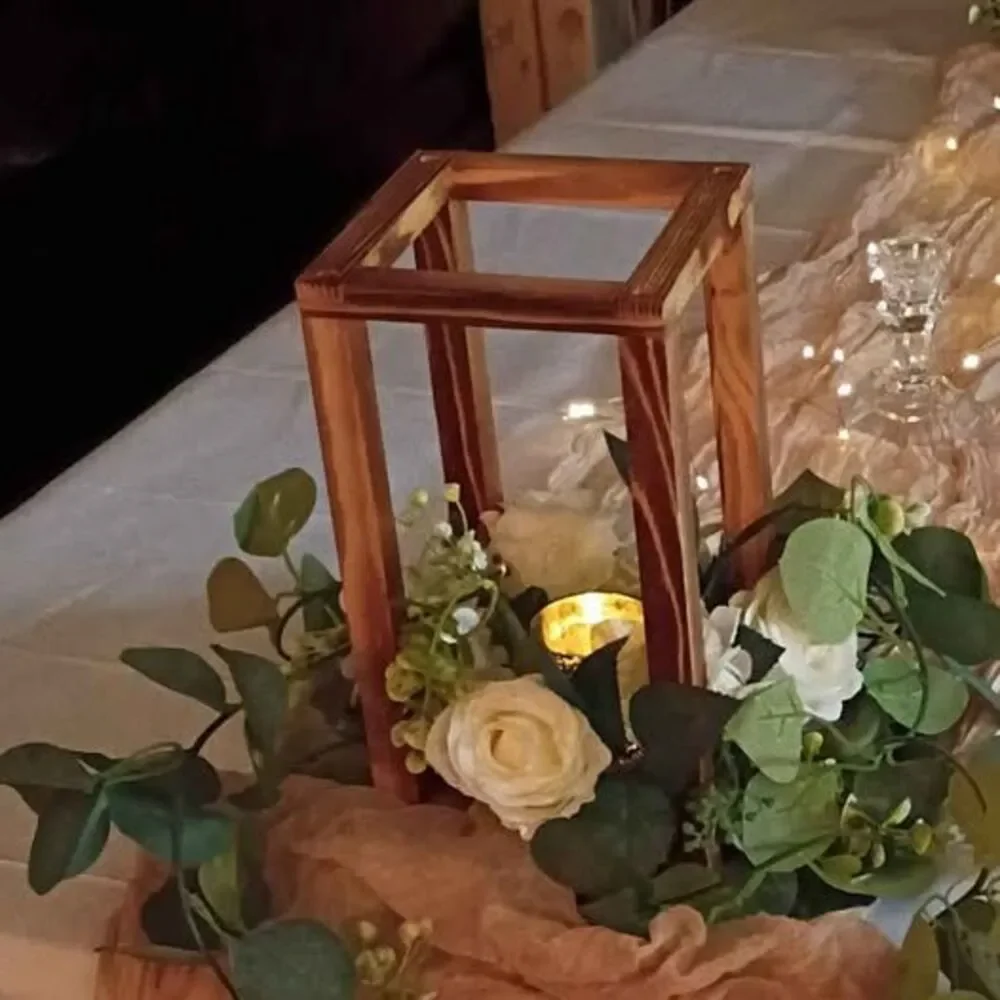 Wedding wooden centerpieces No flowers or candles